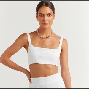 Dissh Cropped Linen bra top